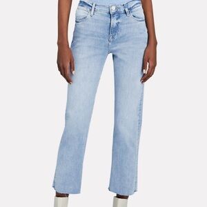 Frame le high straight light wash jeans